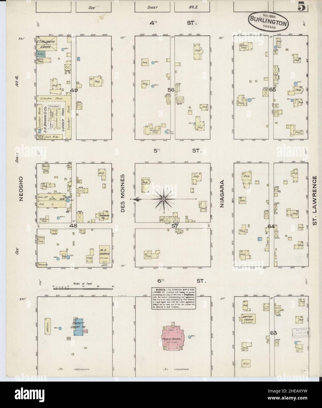 Burlington kansas map hi-res stock photography and images - Alamy