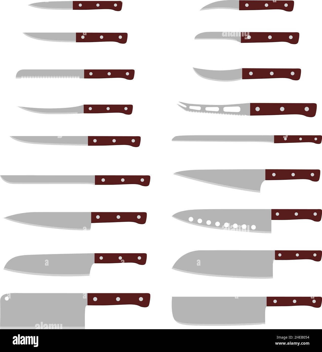 Set of kitchen knives, vector illustration Stock Vector Image & Art Alamy