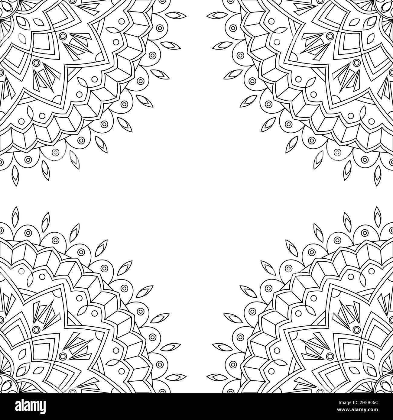 Mandala illustration mandalas pattern Black and White Stock Photos ...