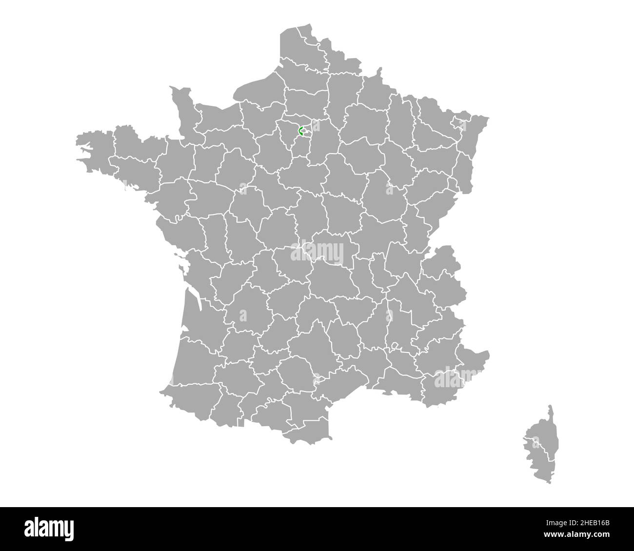 Map of Hauts-de-Seine in France Stock Photo - Alamy