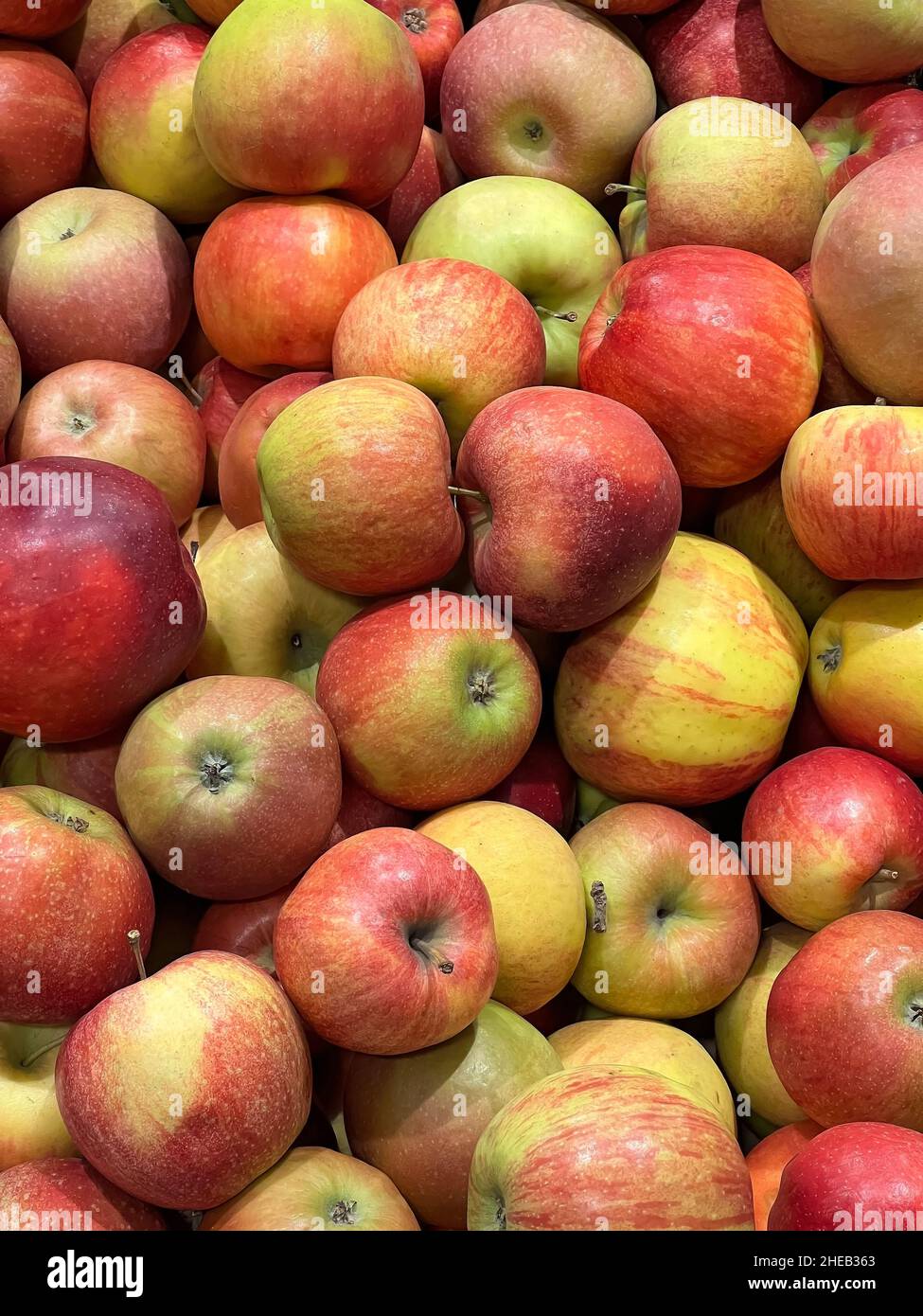 Background of fresh ripe apple fruit  Stock Photo