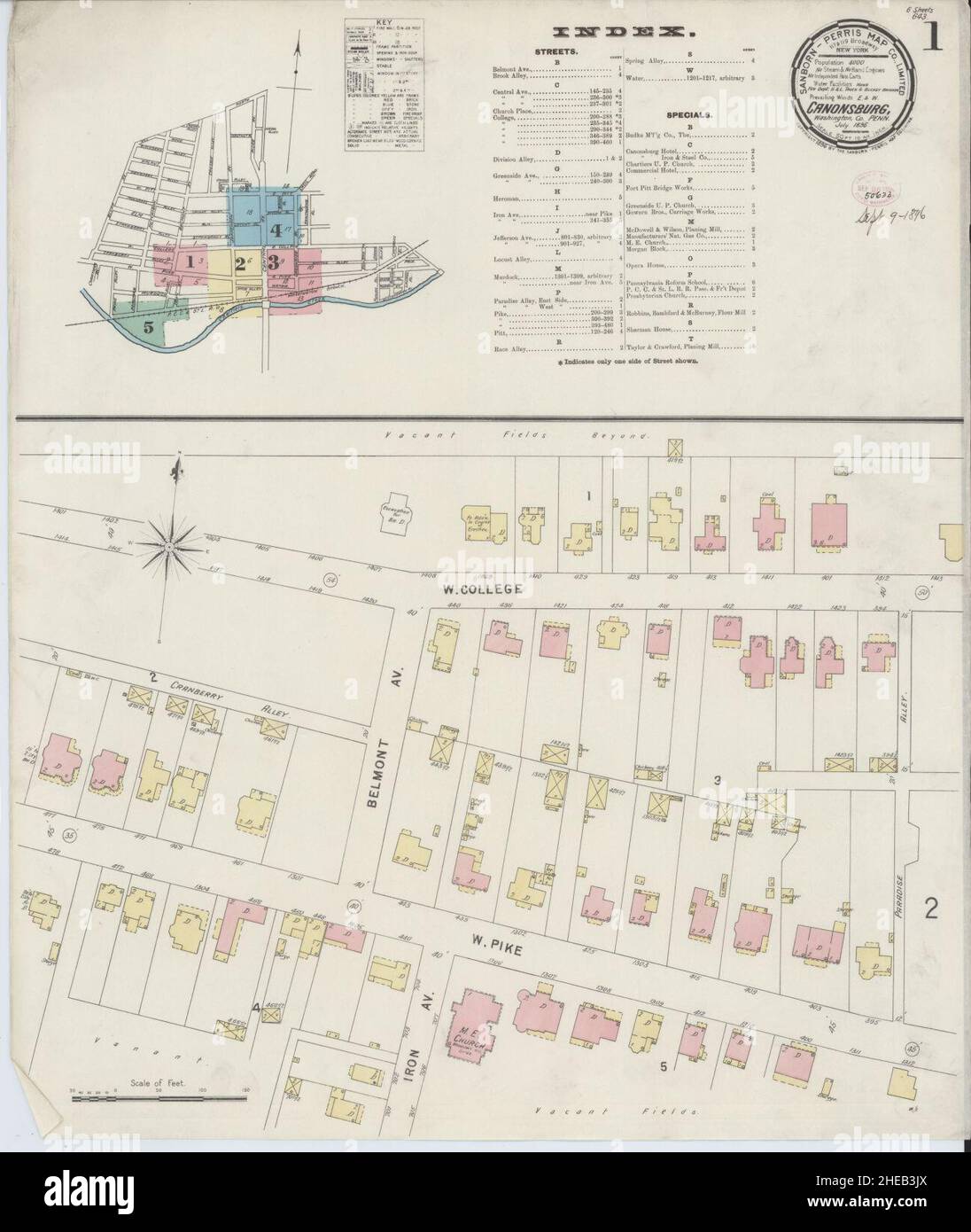 Map of canonsburg hires stock photography and images Alamy