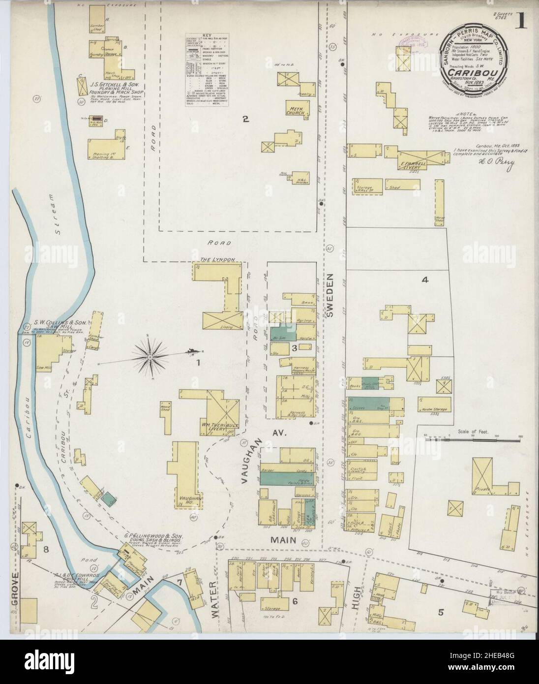 Caribou maine map hires stock photography and images Alamy