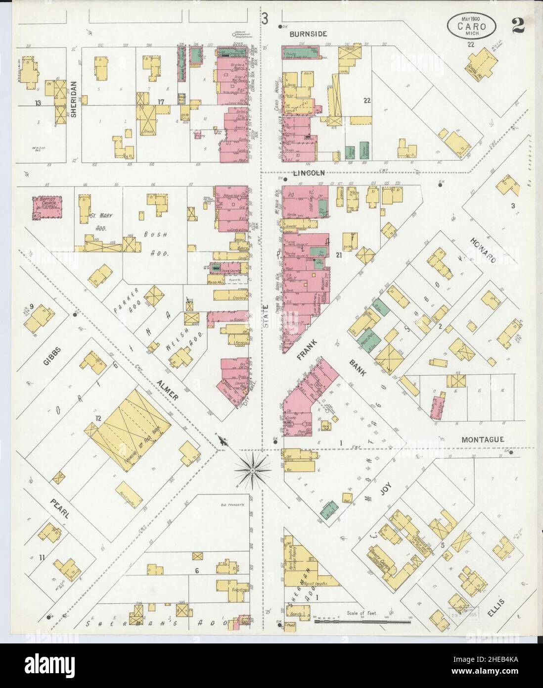 Map of caro michigan hires stock photography and images Alamy