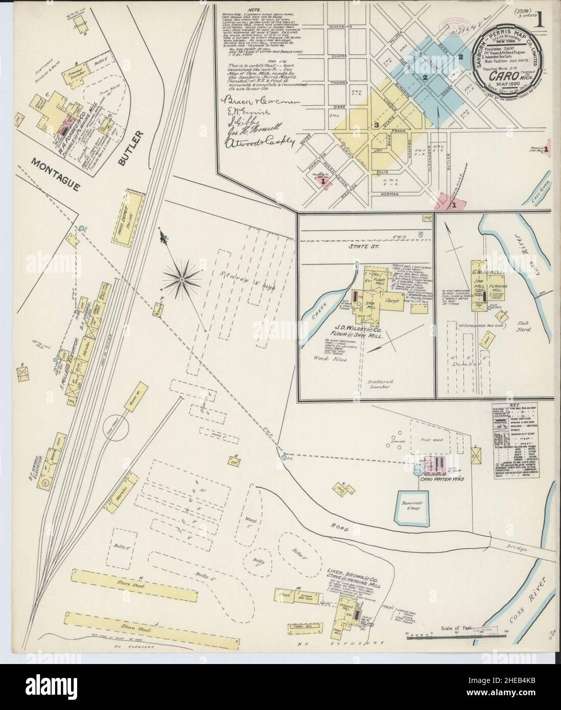 Caro michigan map hires stock photography and images Alamy