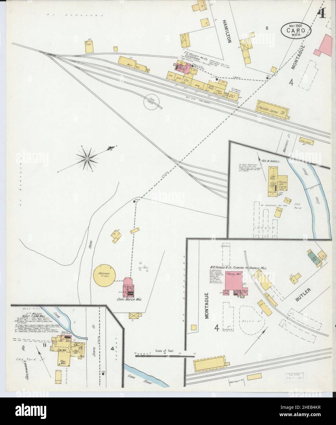 Caro michigan map hires stock photography and images Alamy