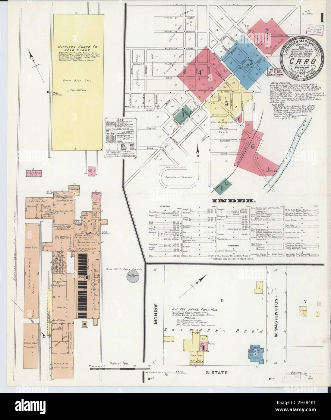 Caro michigan map hires stock photography and images Alamy