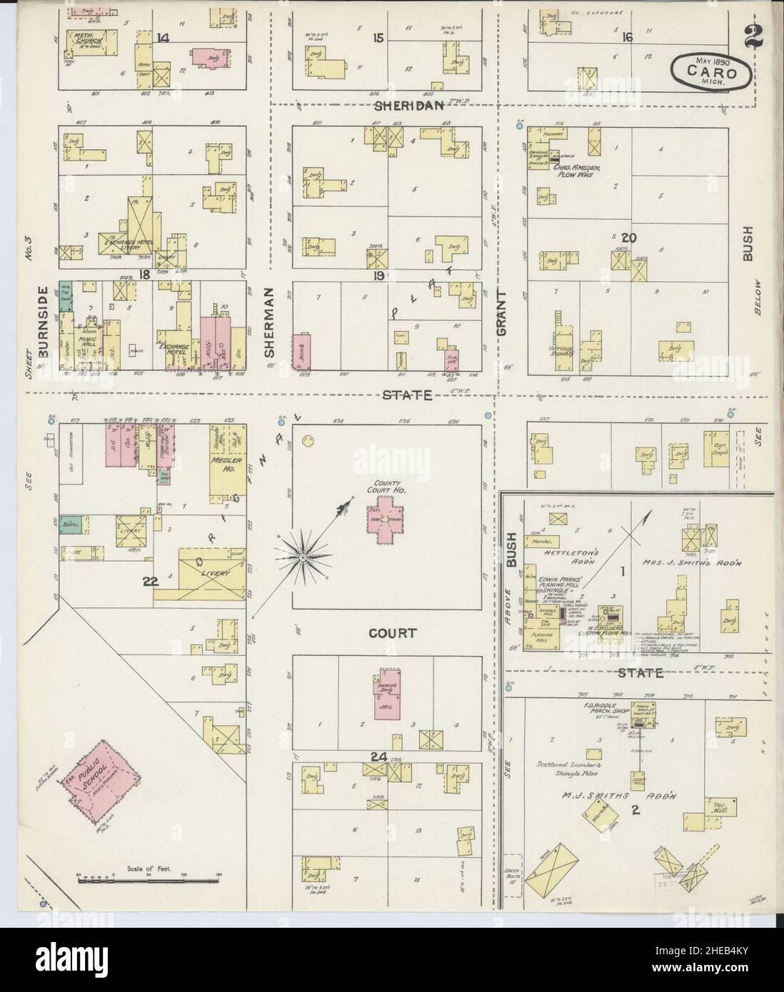 Caro michigan map hires stock photography and images Alamy