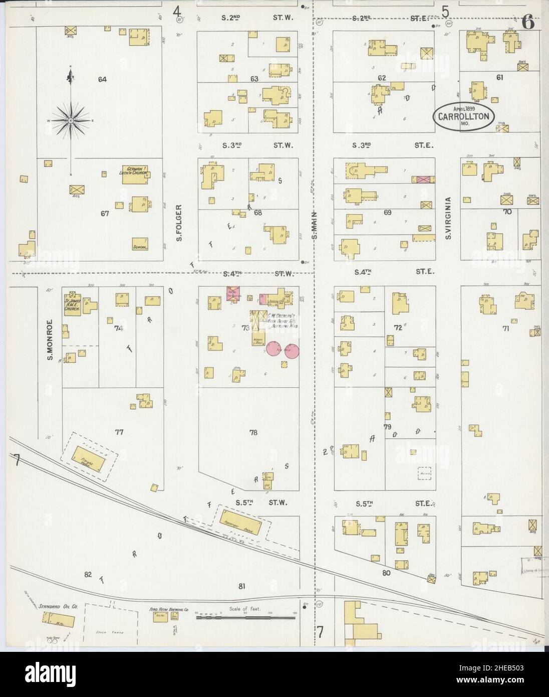 Carrollton missouri map hires stock photography and images Alamy