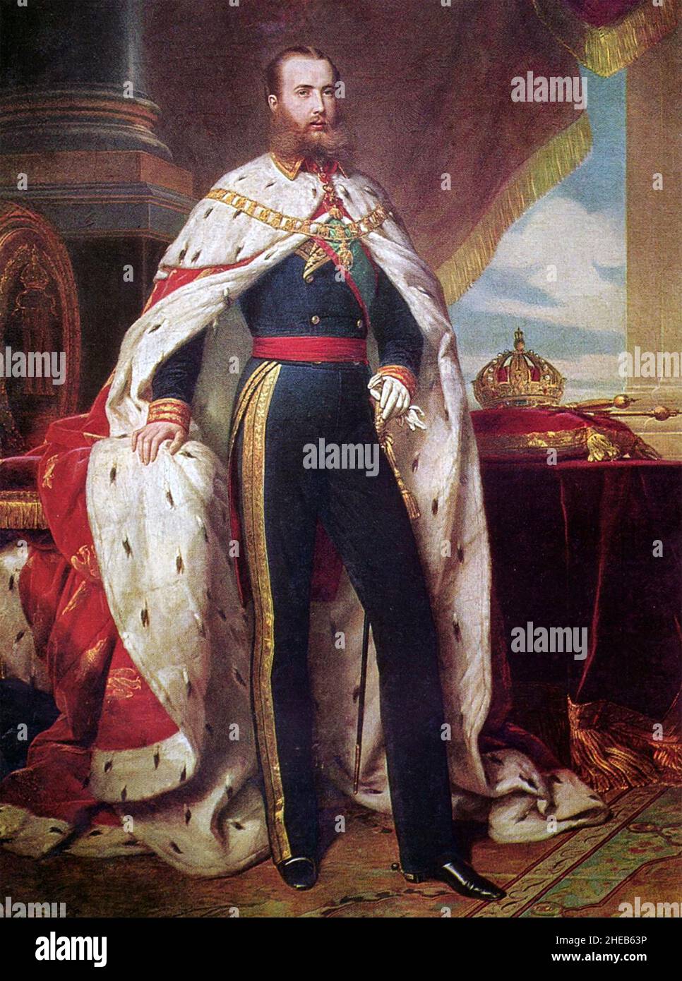 MAXIMILIAN I OF MEXICO (1832-1867) painted by Franz Winterhalter in 1864. Stock Photo