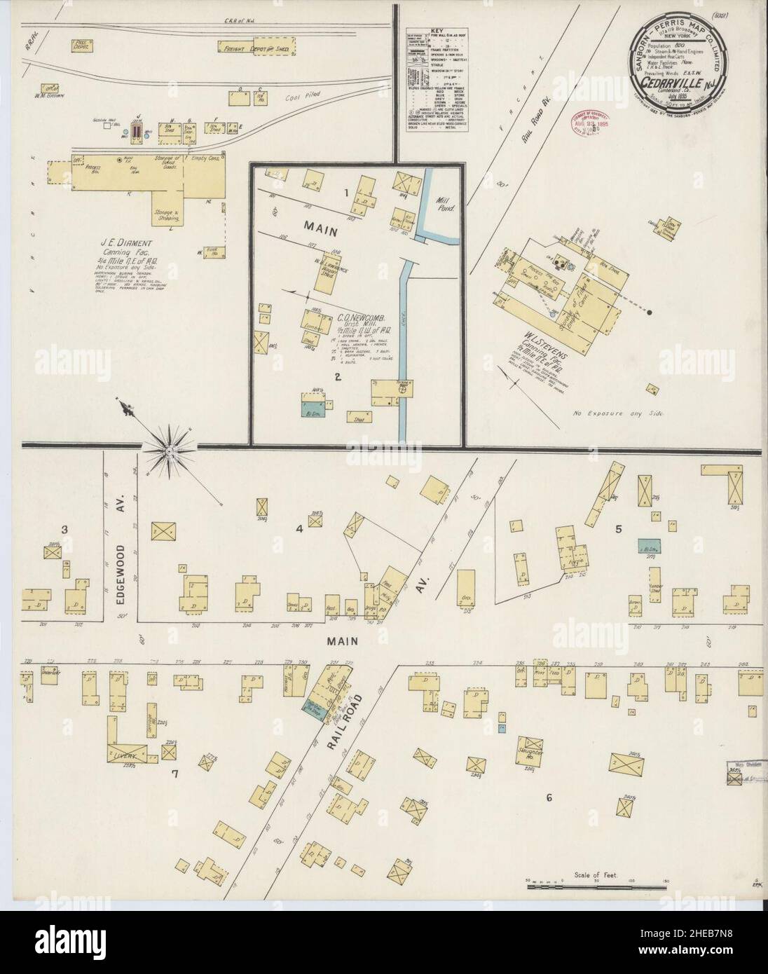 Cedarville new jersey map hires stock photography and images Alamy