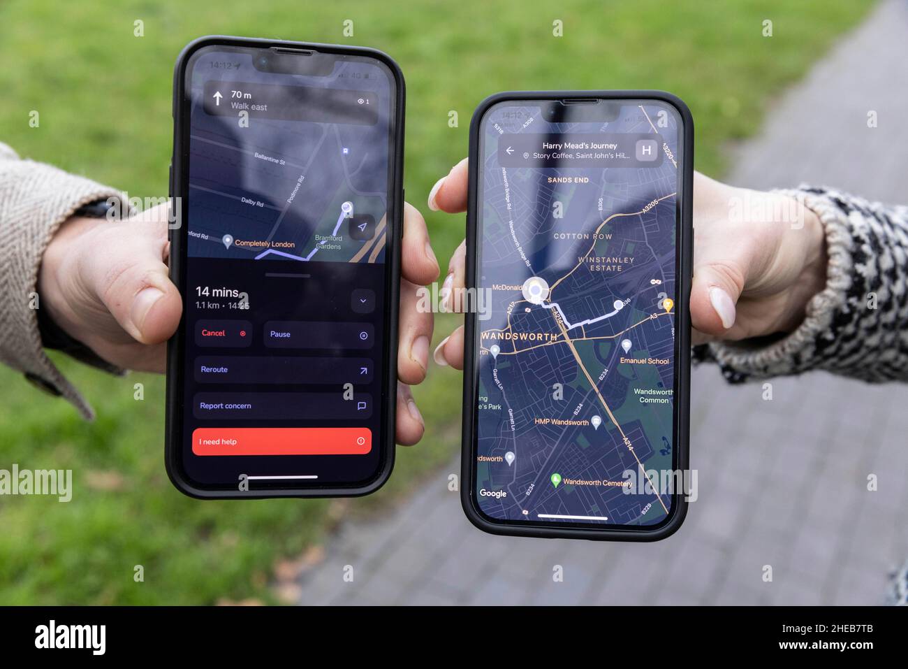 Harry Mead, founder of womenÕs safety app, 'Path' app backed by UK government that protects women from danger whilst tracking them whilst walking home Stock Photo
