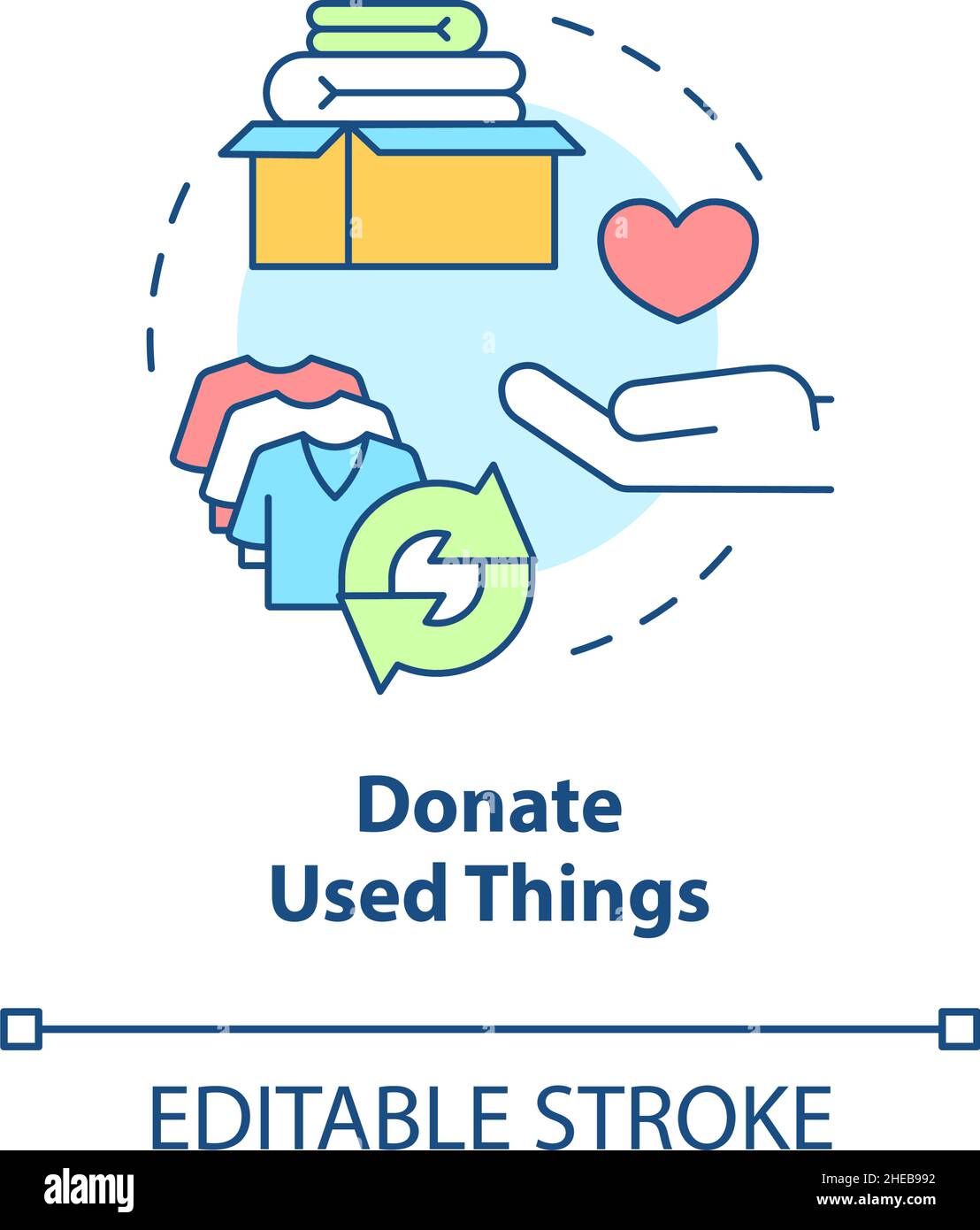 Donate used things concept icon Stock Vector Image & Art Alamy