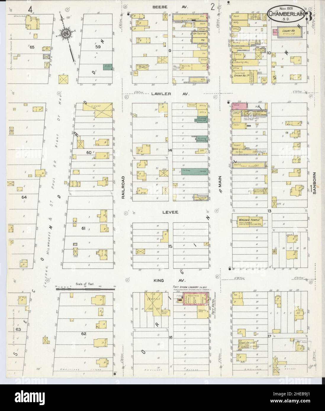 Chamberlain south dakota map hires stock photography and images Alamy