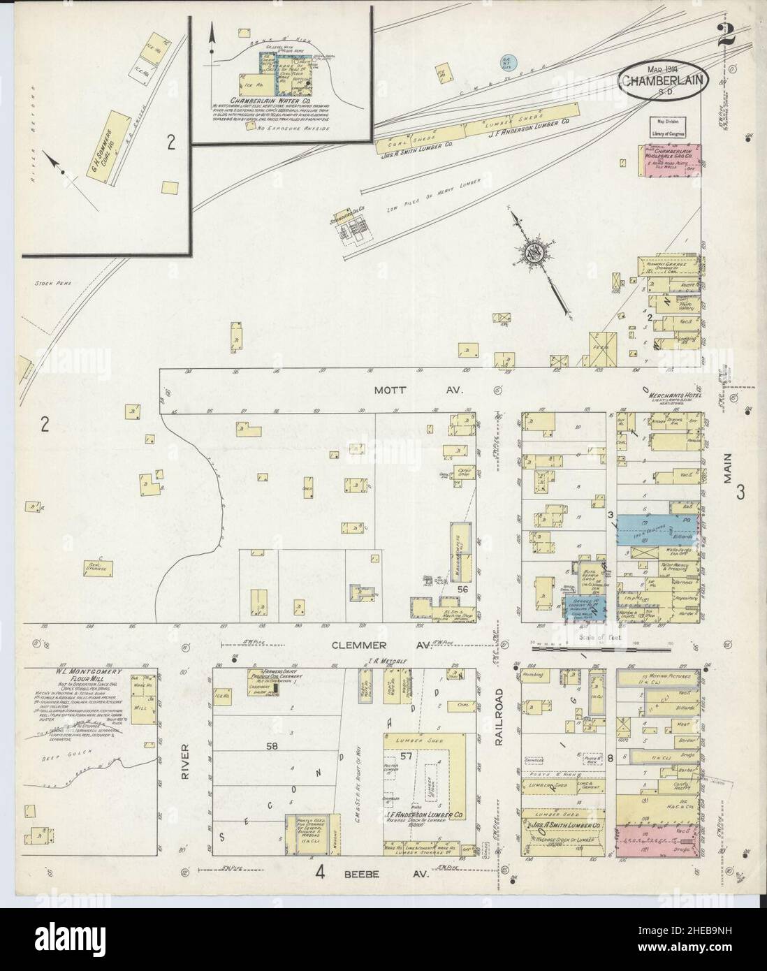 Chamberlain south dakota map hires stock photography and images Alamy