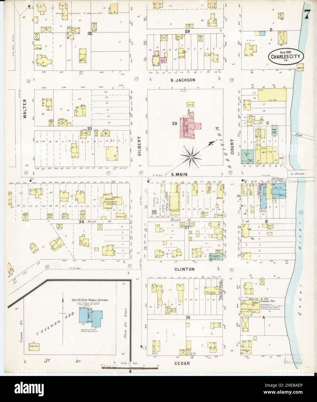 Charles city iowa map hi-res stock photography and images - Alamy