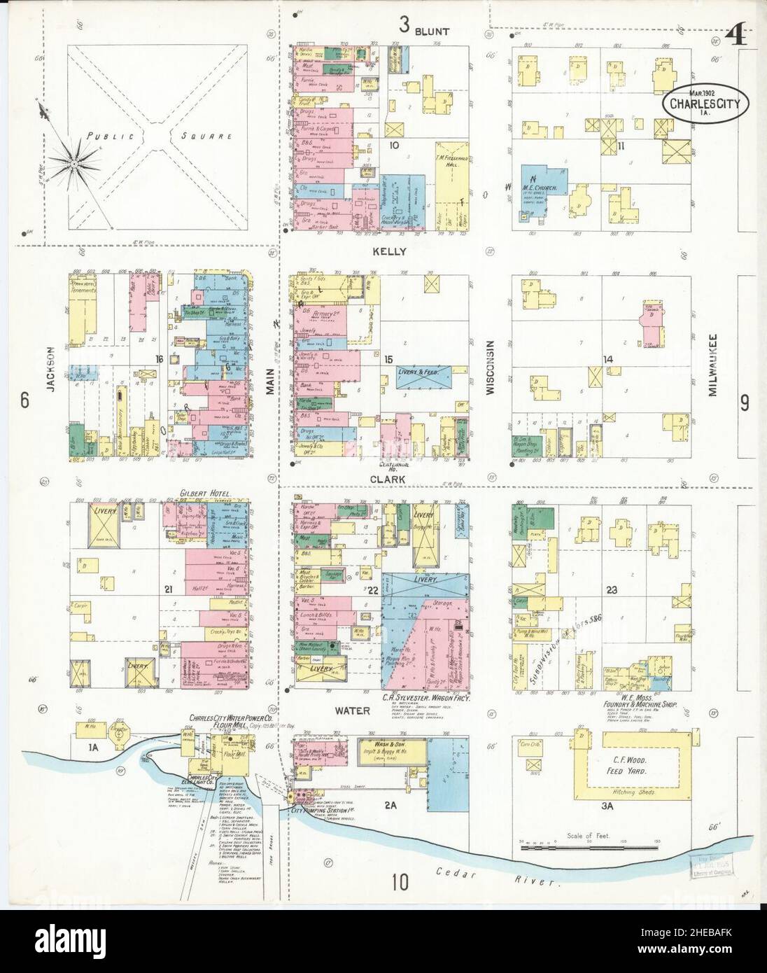 Charles city iowa map hi-res stock photography and images - Alamy
