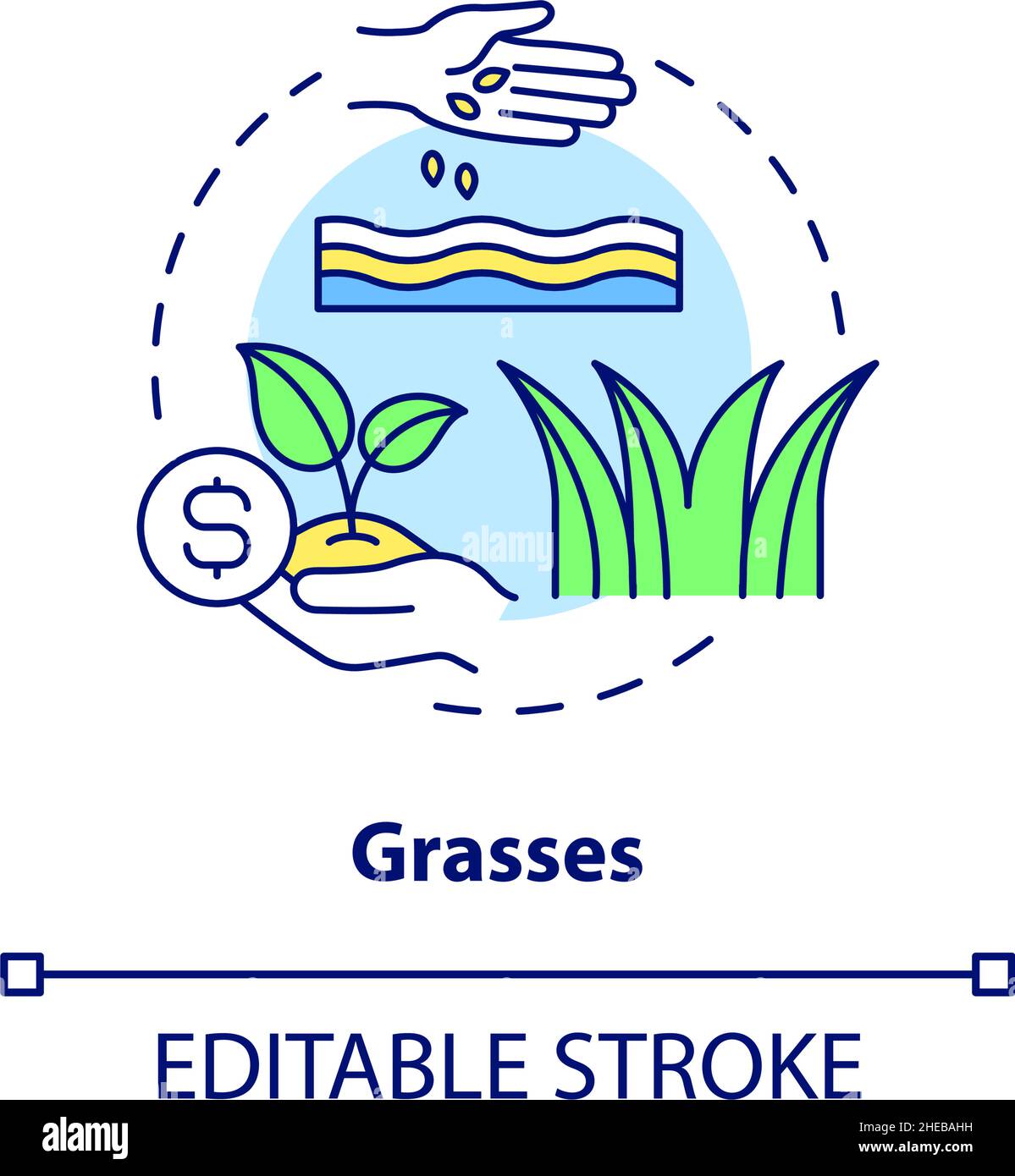 Grasses concept icon Stock Vector Image & Art - Alamy