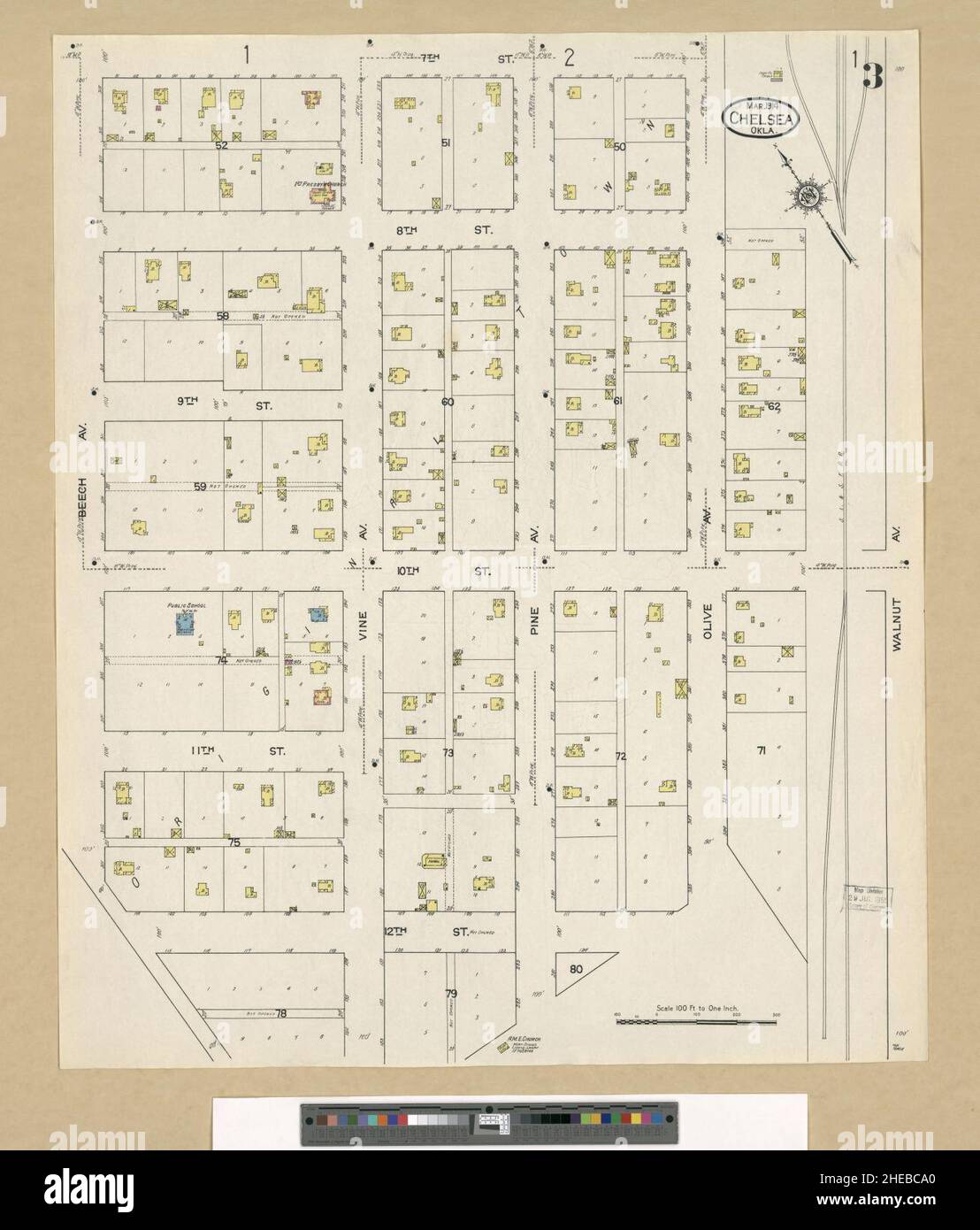 Sanborn Fire Insurance Map From Chelsea Rogers County Oklahoma 2HEBCA0 