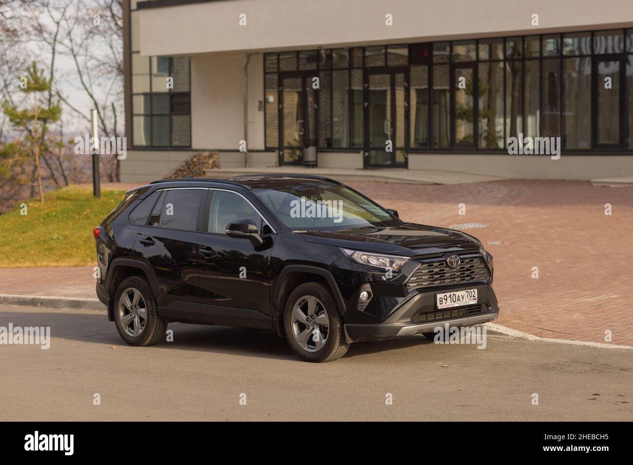 Modern Rav 4 Ufa, Russia, 13 October, 2021 New Toyota RAV 4 Hybrid. Modern SUV ...