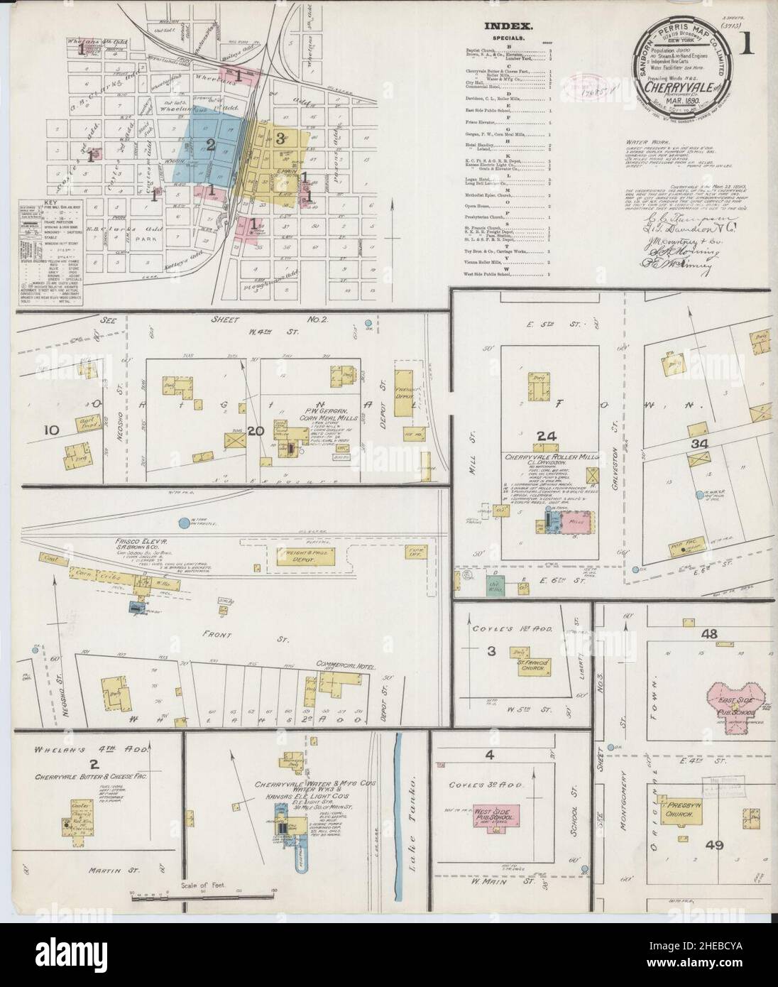 Cherryvale kansas map hires stock photography and images Alamy