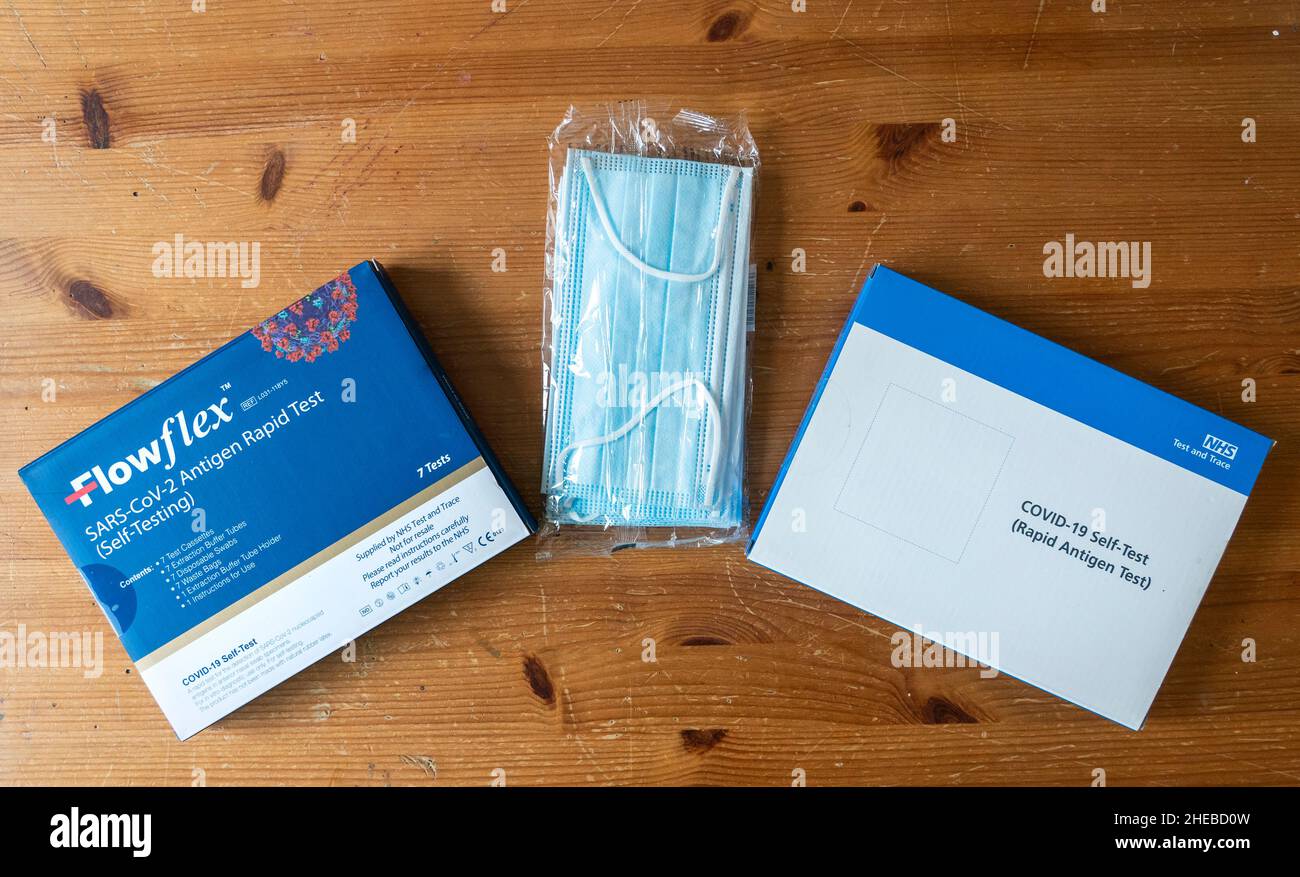 Surgical face masks with a Covid19 NHS & FlowFlex Rapid Antigen