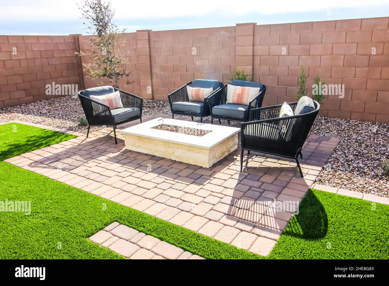 Conversation Area With Four Wicker Chairs Stock Photo Alamy