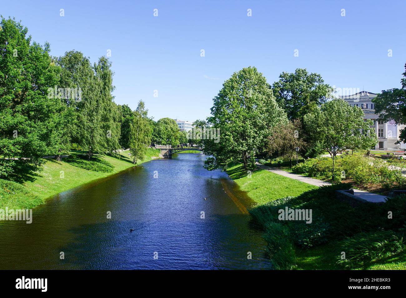 The Canal in Riga, Latvia Stock Photo