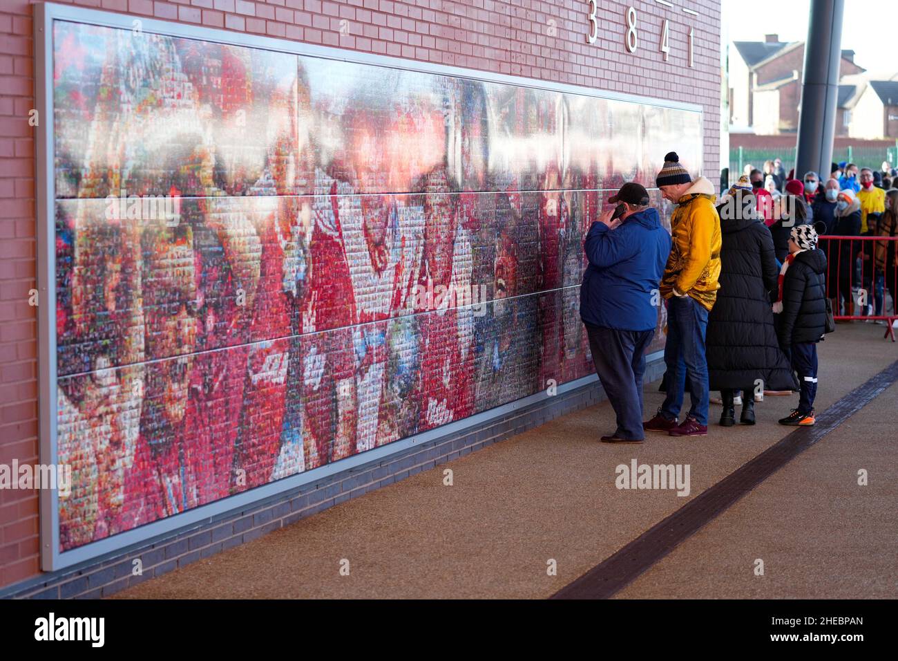 Liverpool fans before the game Picture by Steve Flynn/AHPIX.com, Football: Emirates FA Cup 3rd Round match Liverpool -V- Shrewsbury Town at Anfield, L Stock Photo