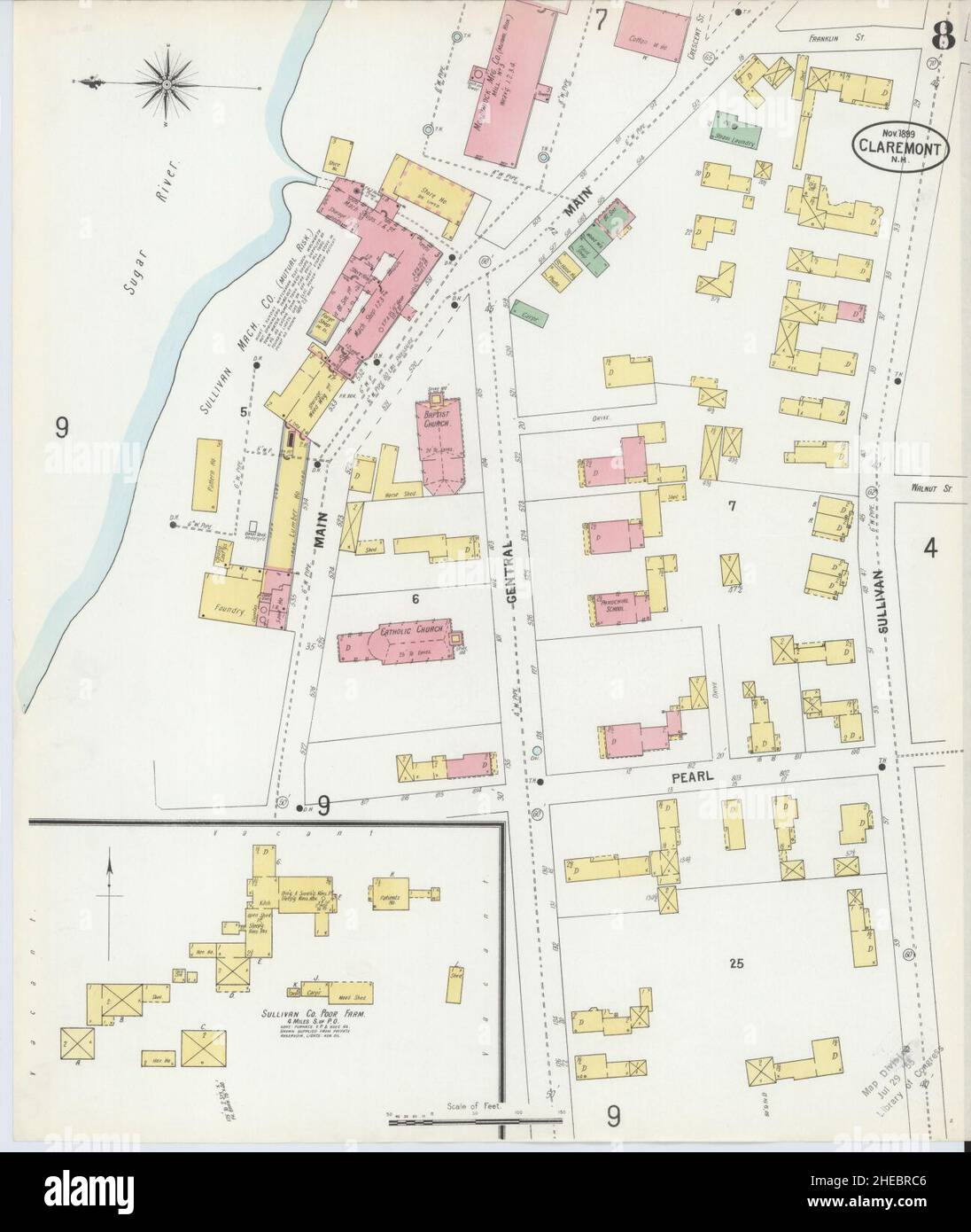 Claremont new hampshire map hires stock photography and images Alamy