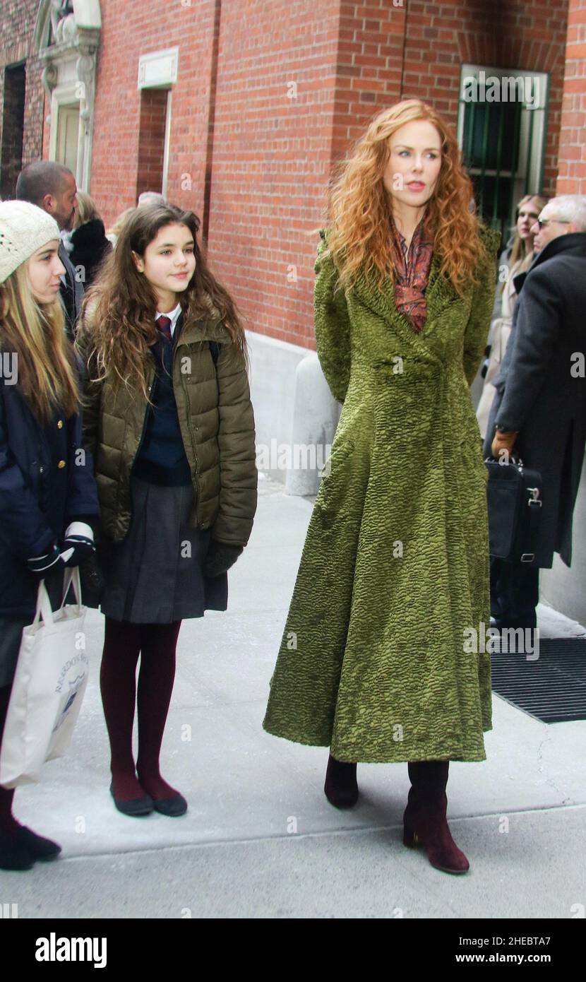 New York - NY - 20190318 Nicole Kidman filming 'The Undoing' on