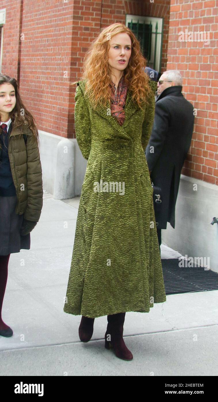 New York - NY - 20190318 Nicole Kidman filming 'The Undoing' on