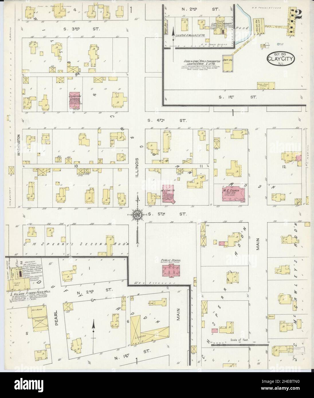 Clay city illinois map hires stock photography and images Alamy