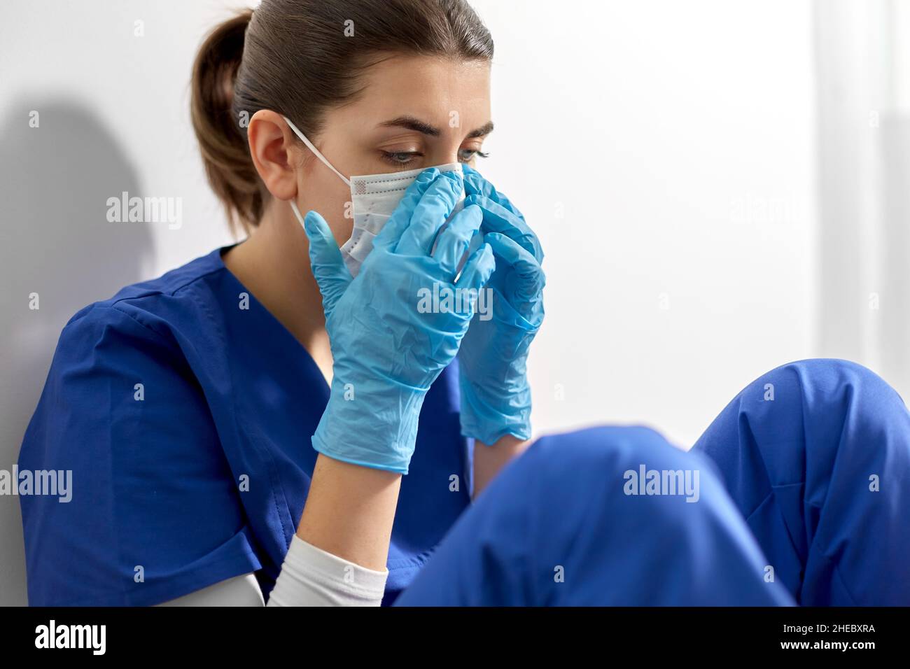 Sad doctor nurse in hi-res stock photography and images - Alamy