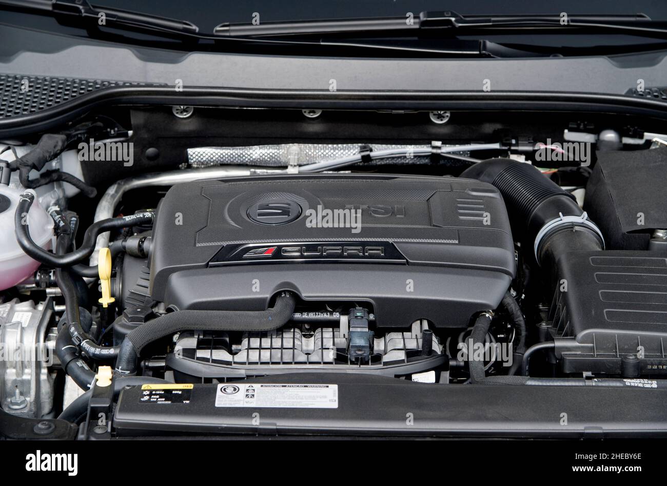 2 litre TSI turbo petrol engine in a 2016 SEAT Leon Capra 290 Spanish hot hatch Stock Photo Alamy