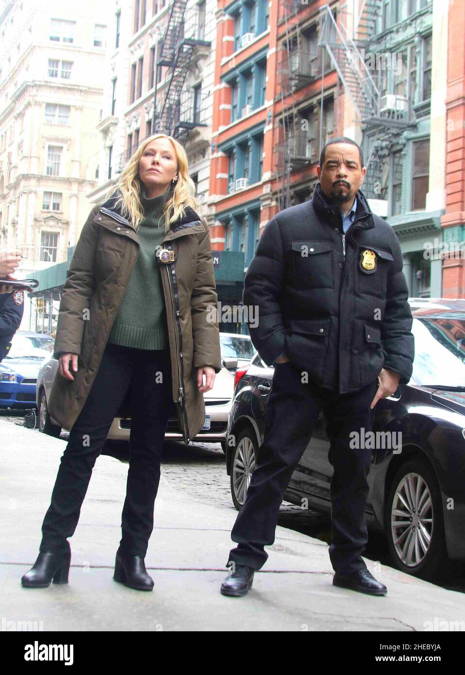 New York NY 20190215 Callie Thorne was pictured being taken into an