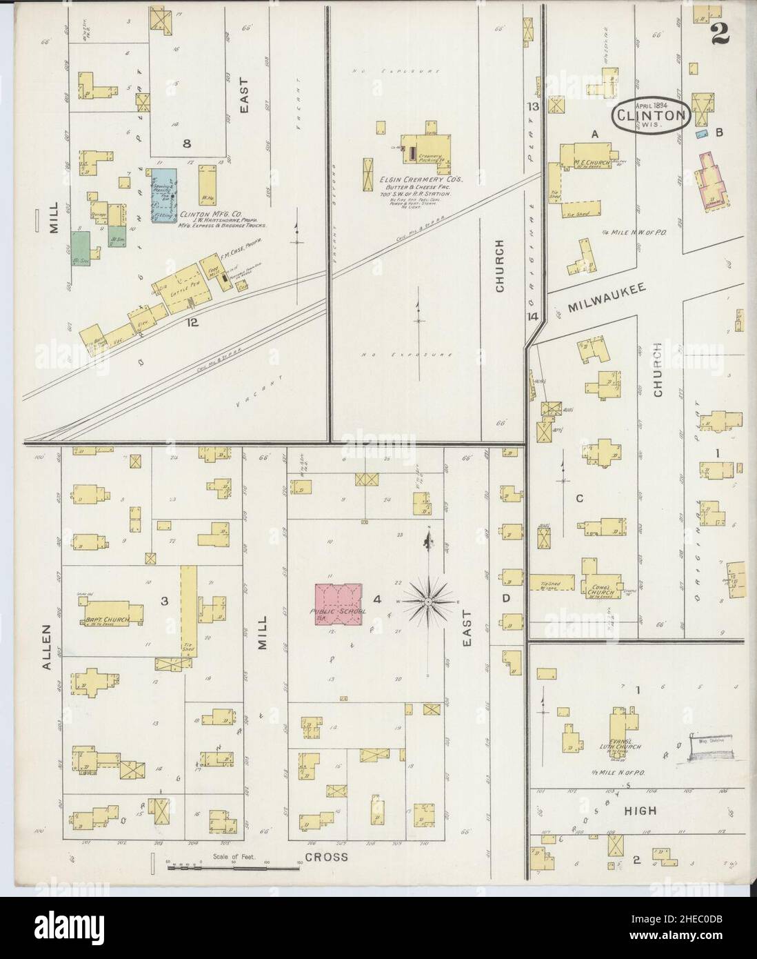 Map of clinton wisconsin hires stock photography and images Alamy