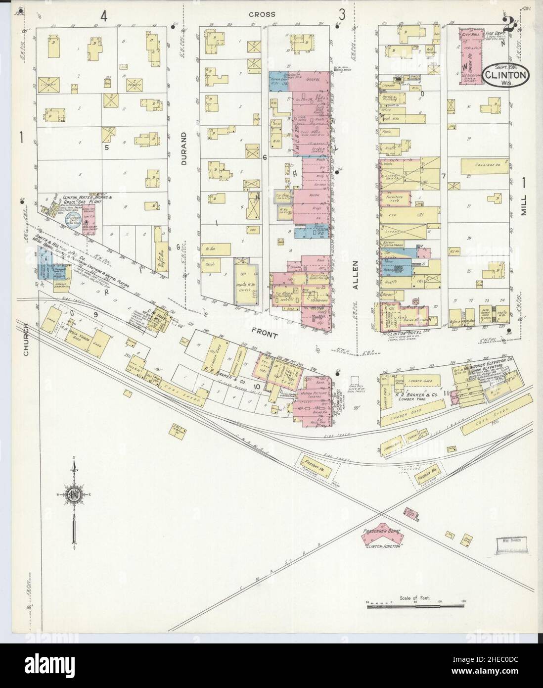 Map of clinton wisconsin hires stock photography and images Alamy