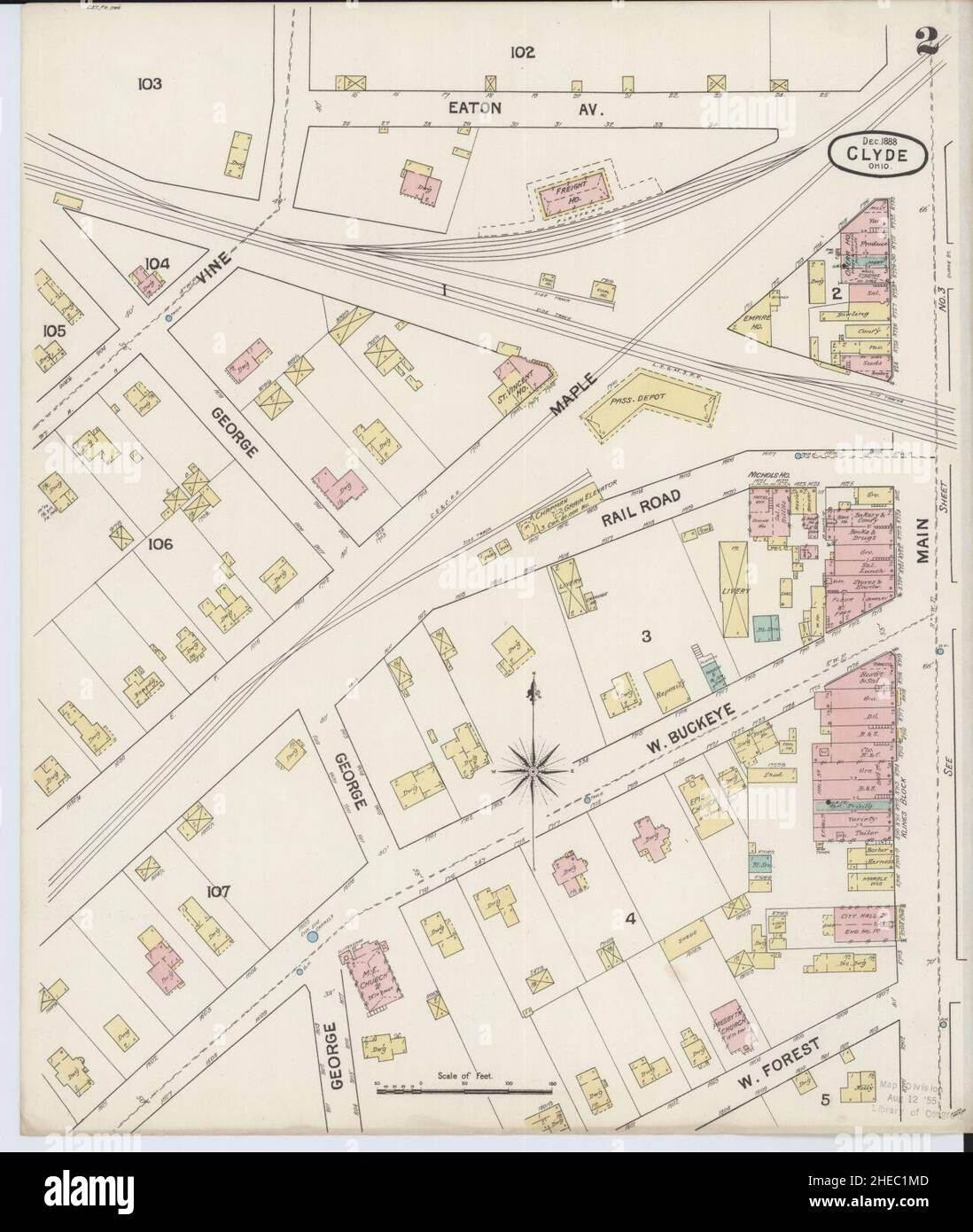 Map of clyde ohio hires stock photography and images Alamy
