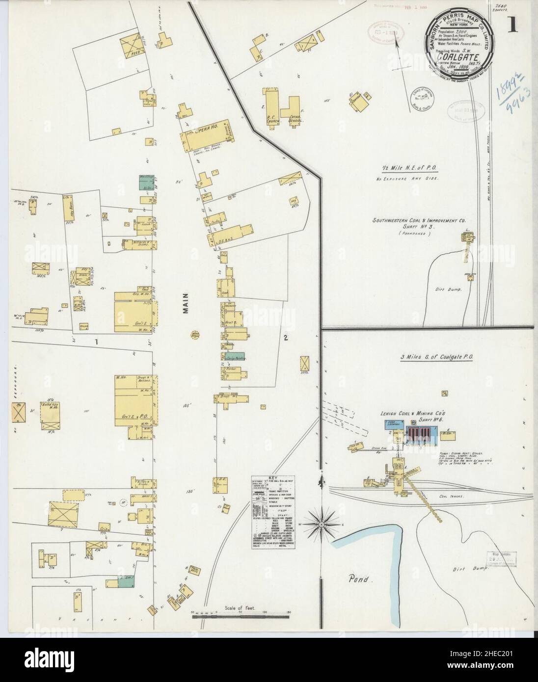 Sanborn Fire Insurance Map from Coalgate, Coal County, Oklahoma Stock Photo Alamy