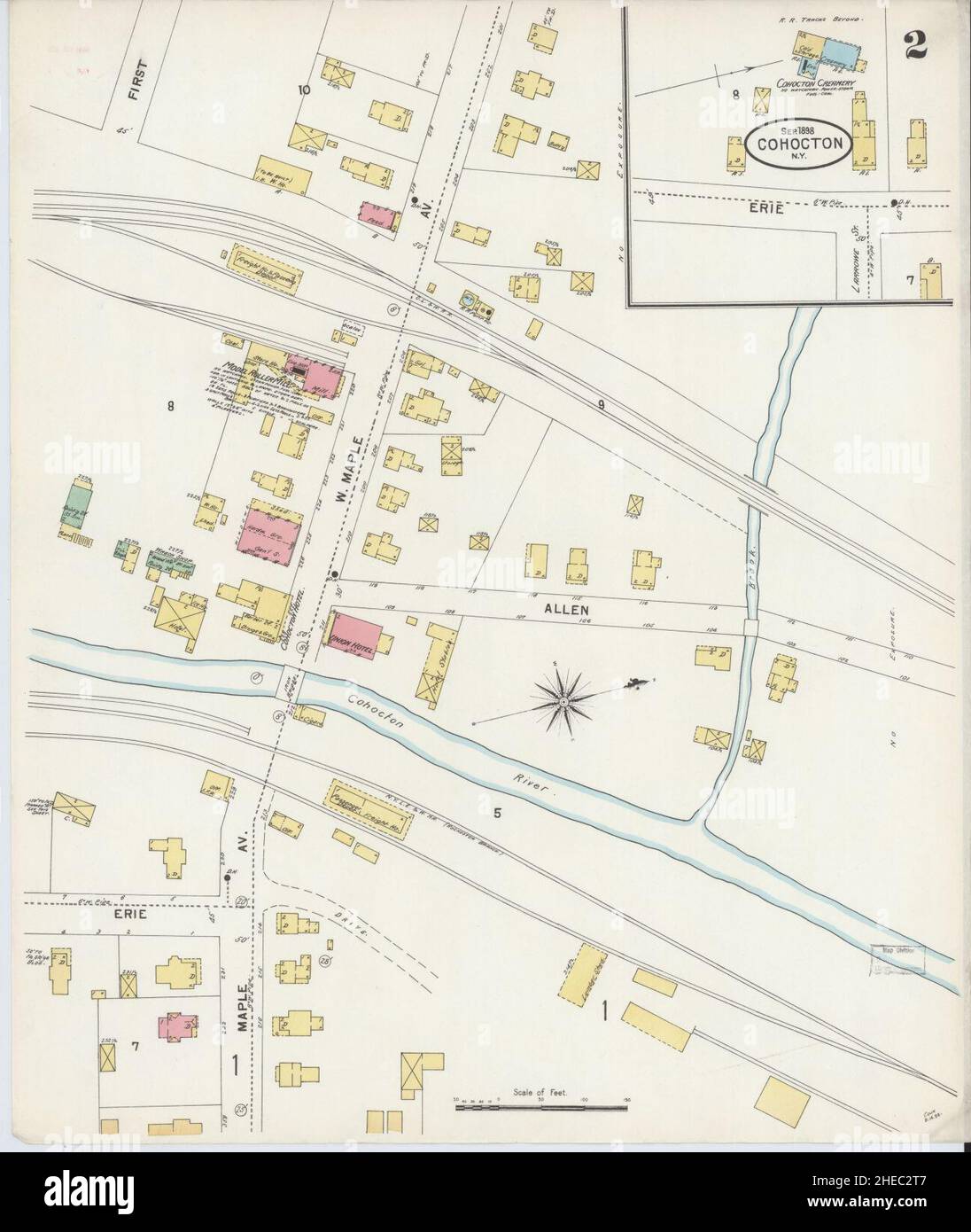 Map of cohocton hi-res stock photography and images - Alamy