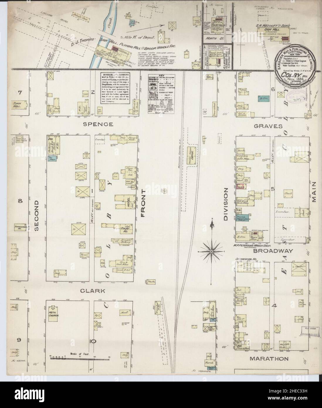 Sanborn Fire Insurance Map from - Sanborn Fire Insurance Map From Colby Clark And Marathon Counties Wisconsin 2HEC33H 