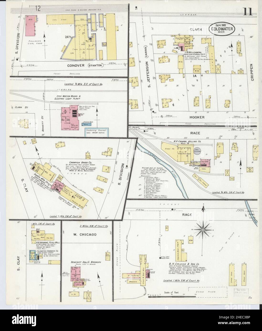Coldwater michigan map hires stock photography and images Alamy