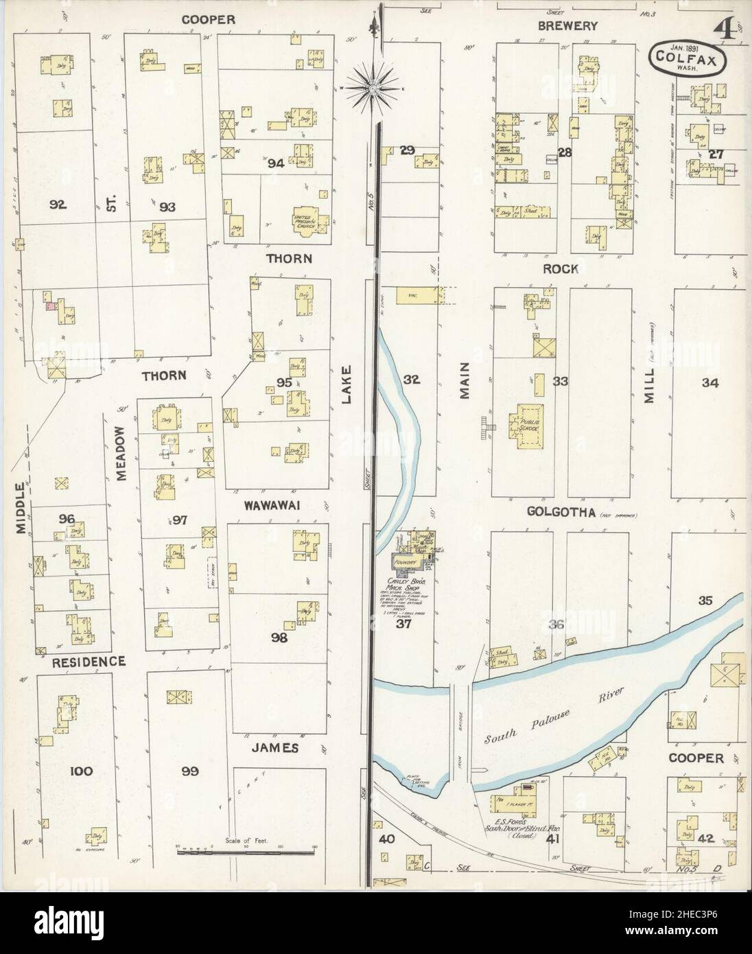 Map of colfax washington hires stock photography and images Alamy