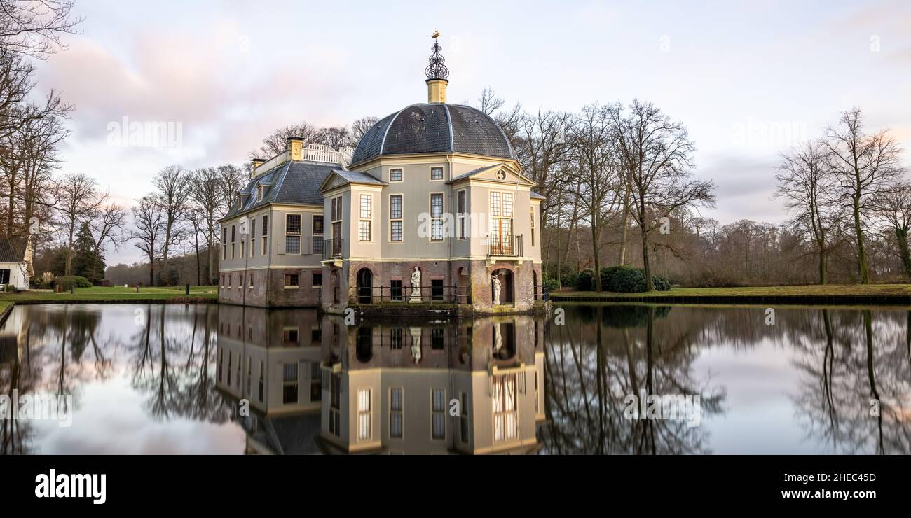 's Graveland, THE NETHERLANDS - January 09, 2022: De Trompenburgh house or castle was build for admiraal Cornelis Tromp in the 16th century (Gooi area Stock Photo