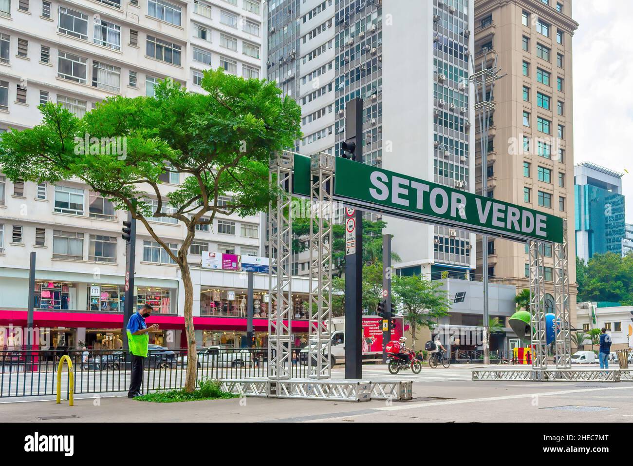 Paulista Avenue or 'Avenida Paulista'  in Sao Paulo Brazil Stock Photo