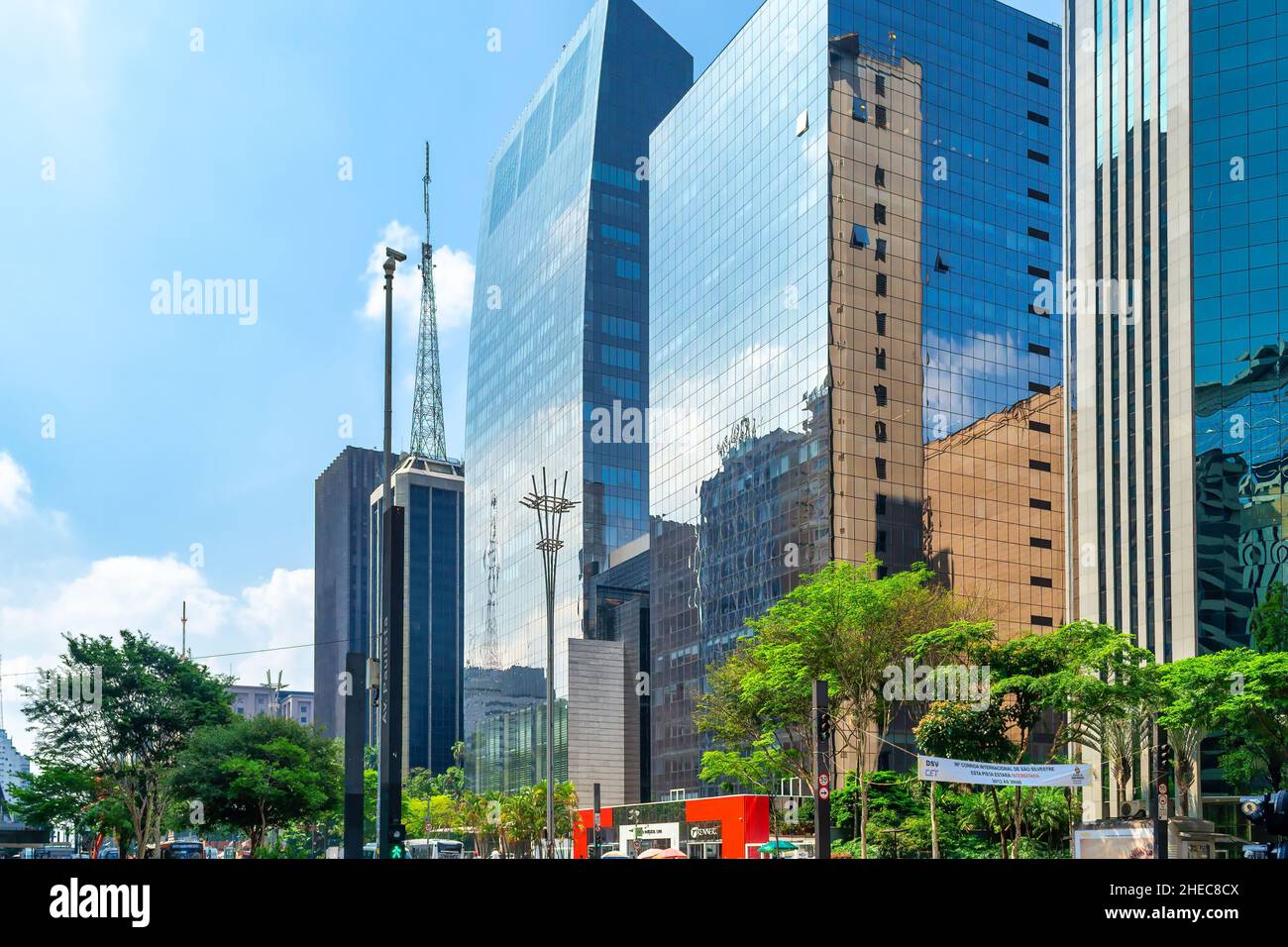 Paulista Avenue or 'Avenida Paulista'  in Sao Paulo Brazil Stock Photo