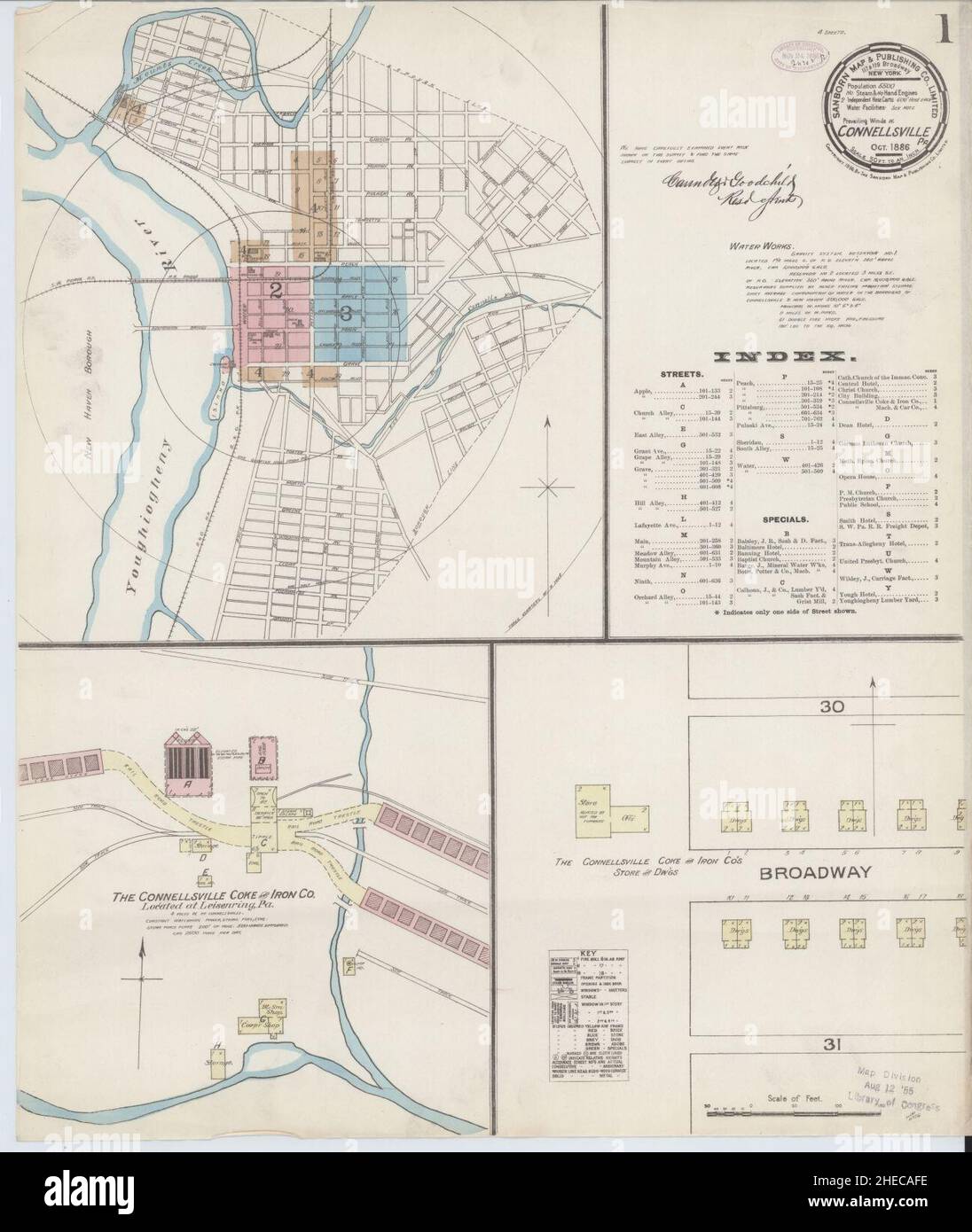 Map Of Connellsville High Resolution Stock Photography and Images Alamy