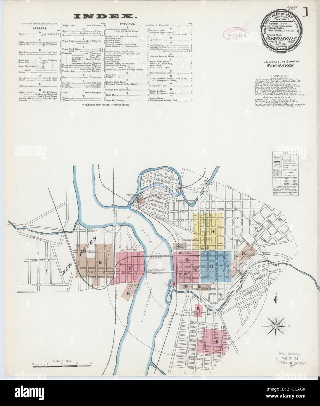 Map of connellsville hires stock photography and images Alamy