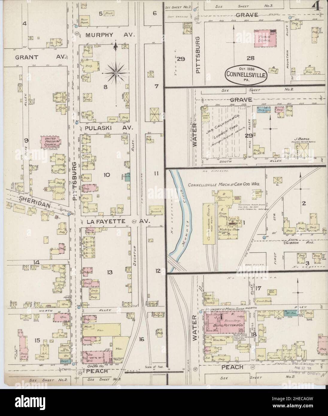 Map Of Connellsville High Resolution Stock Photography and Images Alamy